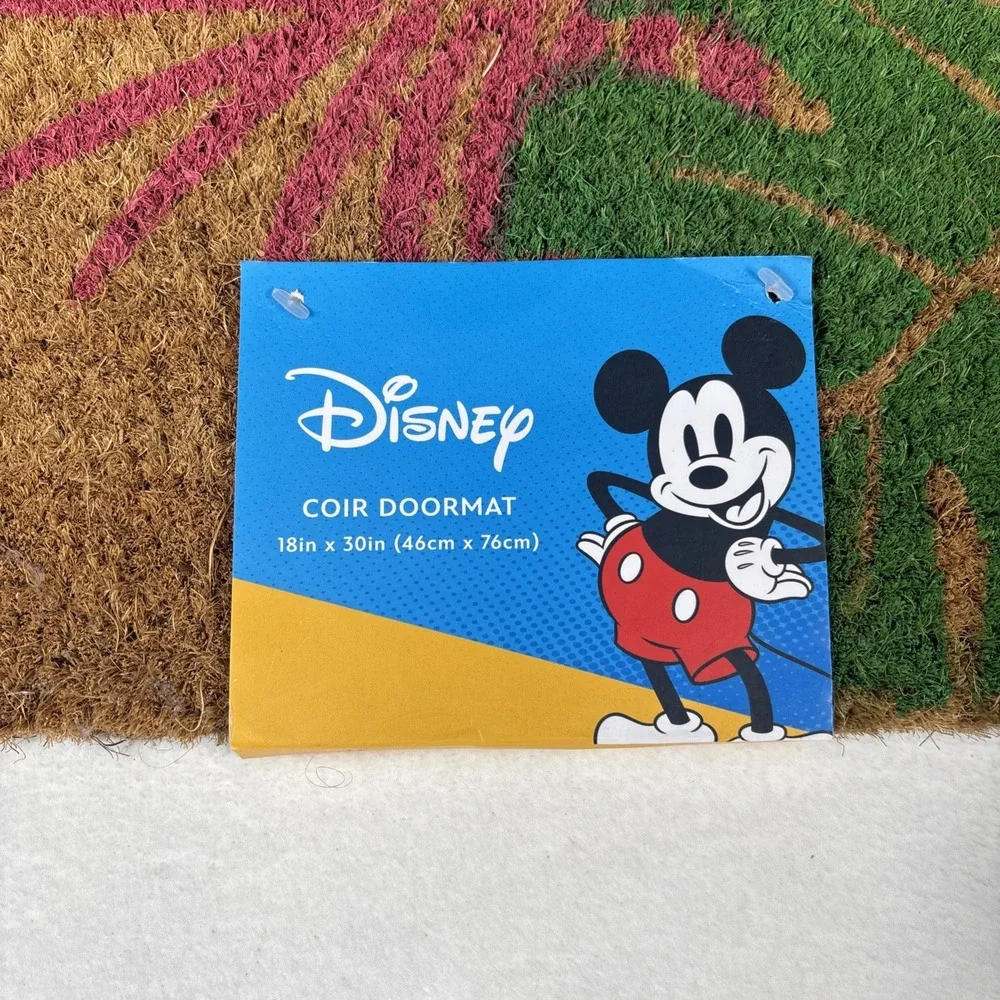 Disney Mickey Mouse Welcome Home Coir Doormat Brown Fall Autumn Rug 18x30 LOOK